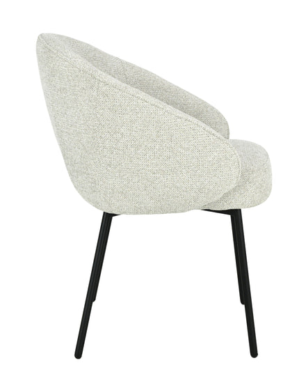 Cleo Eetkamerstoel - Beige - Zwarte Poten