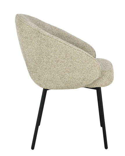 Cleo Esszimmerstuhl - Taupe - Chenille