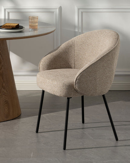 Cleo Esszimmerstuhl - Taupe - Chenille