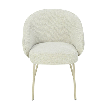 Cleo Eetkamerstoel - Beige - Beige Poten