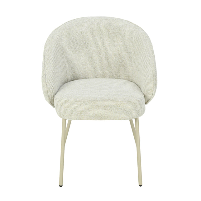 Cleo Eetkamerstoel - Beige - Chenille