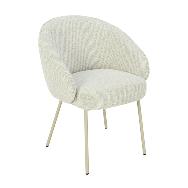 Cleo Eetkamerstoel - Beige - Chenille