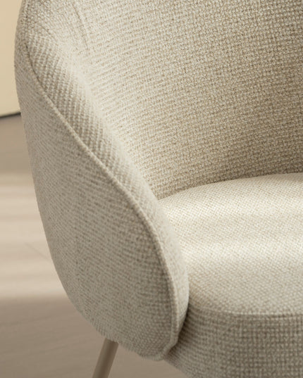 Cleo Eetkamerstoel - Beige - Chenille