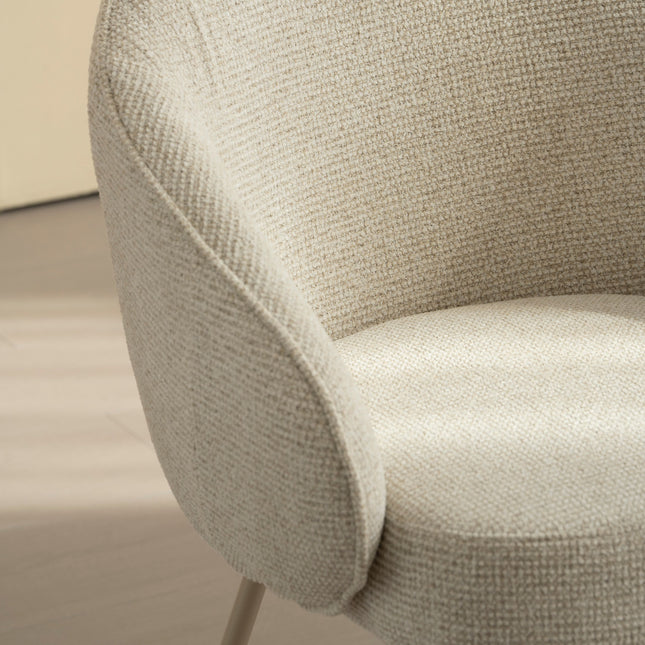 Cleo Eetkamerstoel - Beige - Chenille