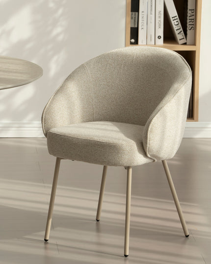 Cleo Eetkamerstoel - Beige - Chenille