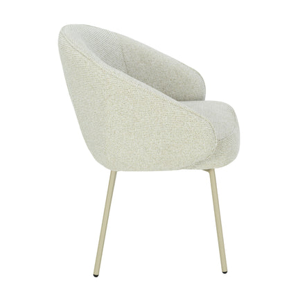 Cleo Eetkamerstoel - Beige - Beige Poten