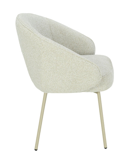 Cleo Eetkamerstoel - Beige - Chenille