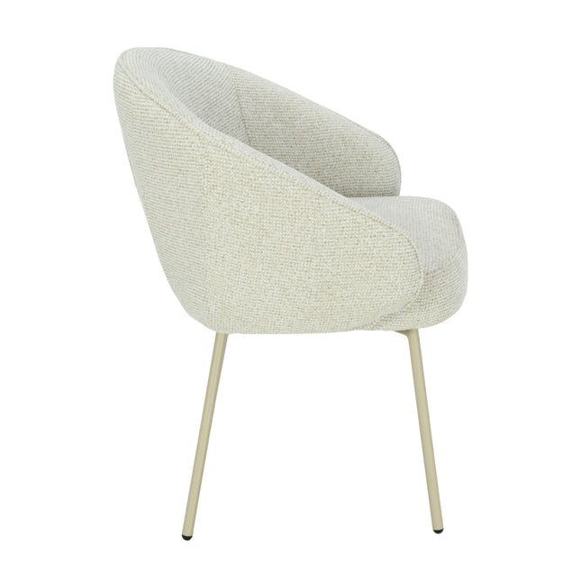 Cleo Eetkamerstoel - Beige - Chenille