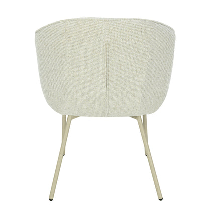 Cleo Eetkamerstoel - Beige - Beige Poten