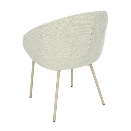 Cleo Eetkamerstoel - Beige - Beige Poten
