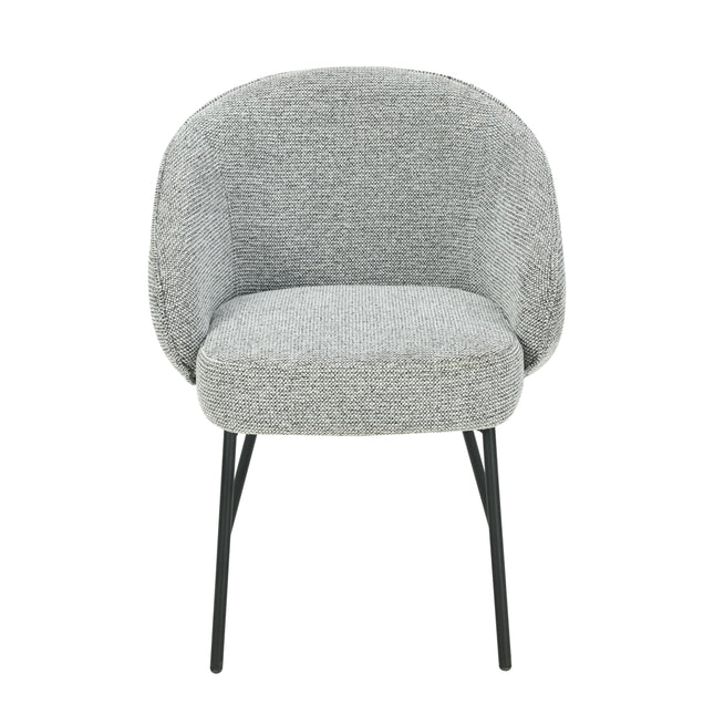 Cleo Eetkamerstoel - Grijs - Chenille