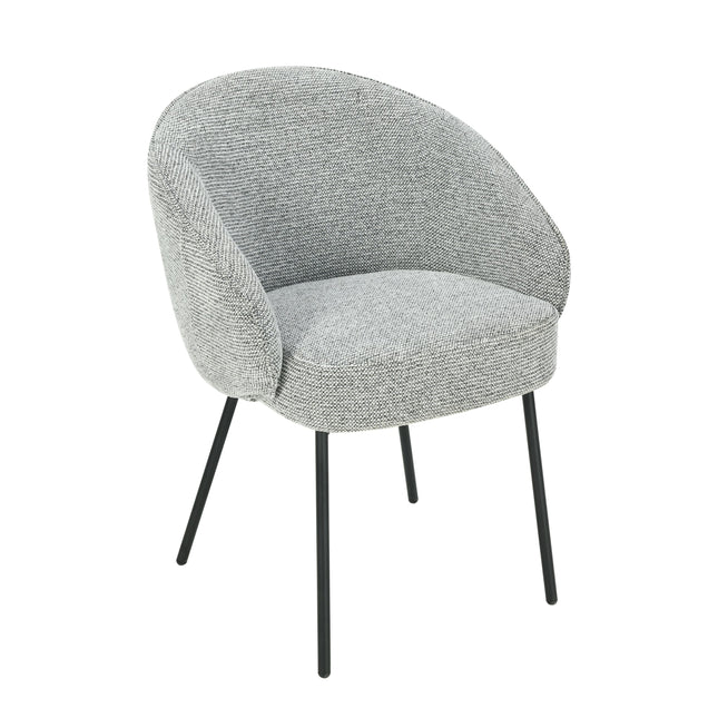 Cleo Eetkamerstoel - Grijs - Chenille