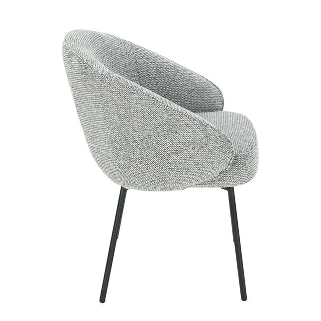 Cleo Eetkamerstoel - Grijs - Chenille