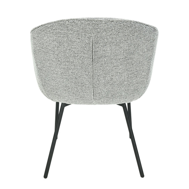 Cleo Eetkamerstoel - Grijs - Chenille