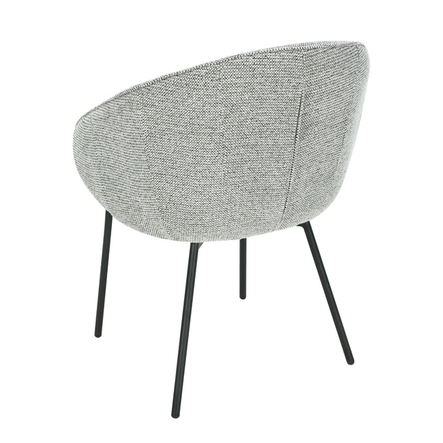 Cleo Eetkamerstoel - Grijs - Chenille
