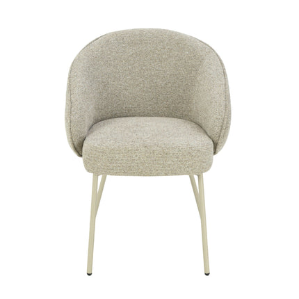 Chaise de salle à manger Cleo - Taupe - Pieds beiges