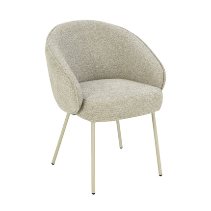 Chaise de salle à manger Cleo - Taupe - Pieds beiges