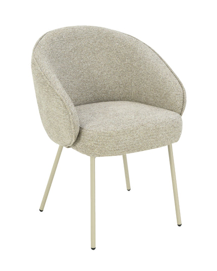 Cleo Eetkamerstoel - Taupe - Chenille