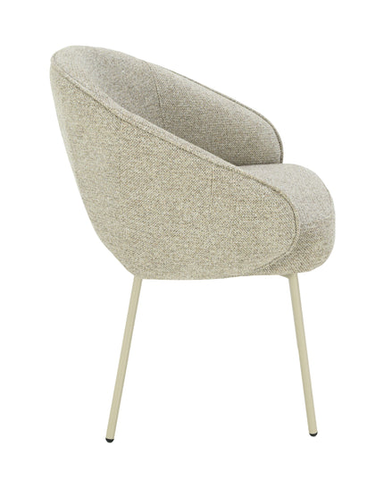 Cleo Eetkamerstoel - Taupe - Chenille