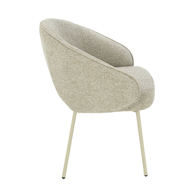 Cleo Eetkamerstoel - Taupe - Chenille
