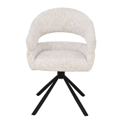 Clover Draaistoel - Beige - Chenille