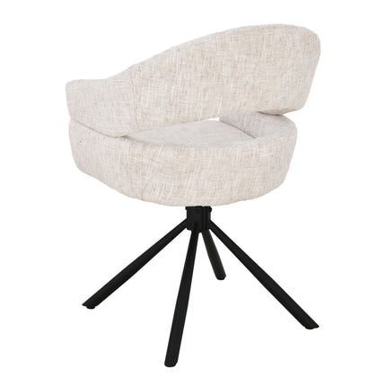 Clover Draaistoel - Beige - Chenille
