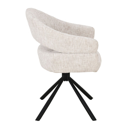 Clover Draaistoel - Beige - Chenille