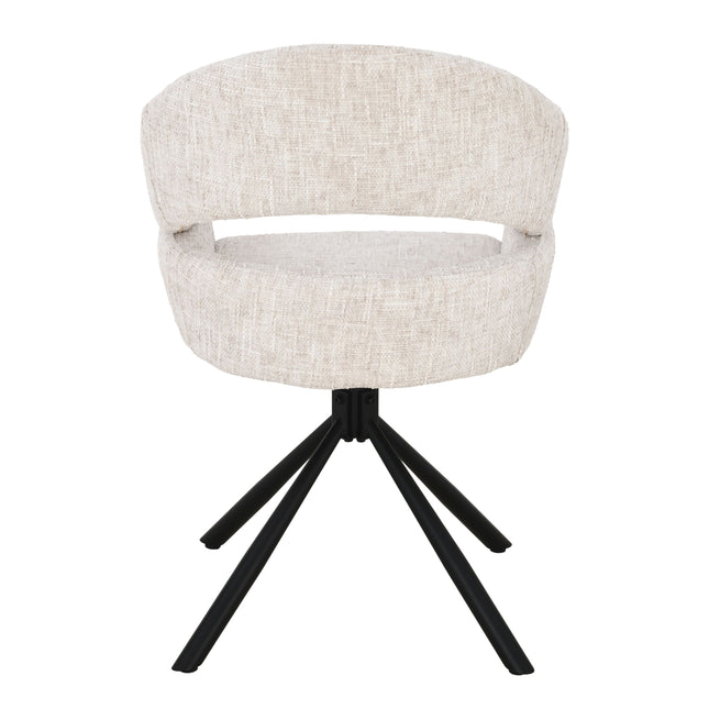 Clover Draaistoel - Beige - Chenille
