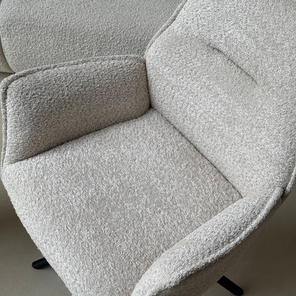 Chaise pivotante Nora - Beige - Chenille