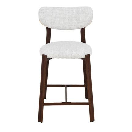 Jane Barhocker - Beige - Walnussbeine