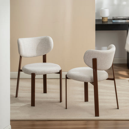 Jane Esszimmerstuhl – Beige-Walnuss