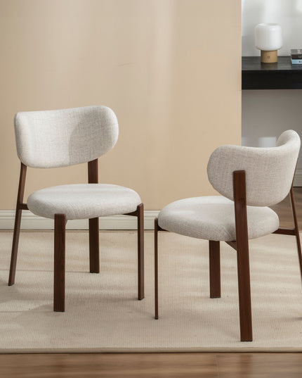 Jane Eetkamerstoel - Beige Walnoot