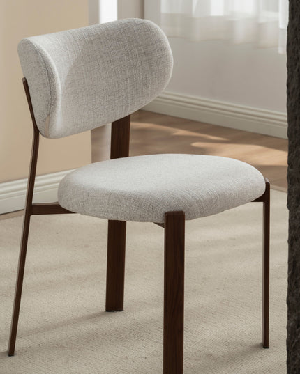 Jane Eetkamerstoel - Beige Walnoot