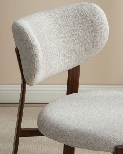 Jane Eetkamerstoel - Beige Walnoot