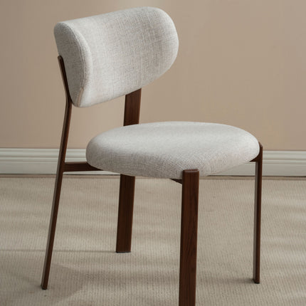 Jane Esszimmerstuhl – Beige-Walnuss
