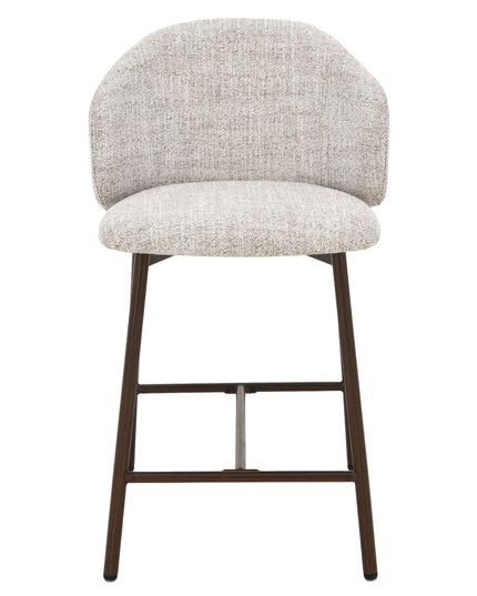 Jenna Barstoel - Beige - Walnoot Poten