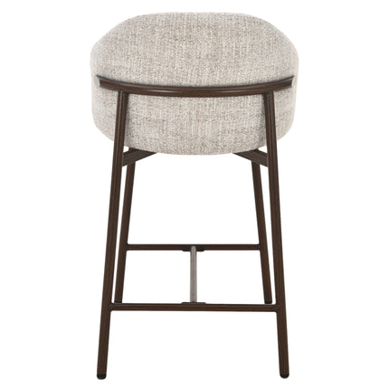Jenna Barhocker – Beige – Beine aus Walnussholz