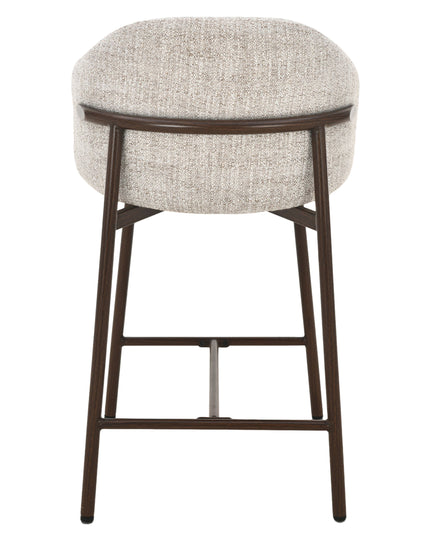 Jenna Barstoel - Beige - Walnoot Poten