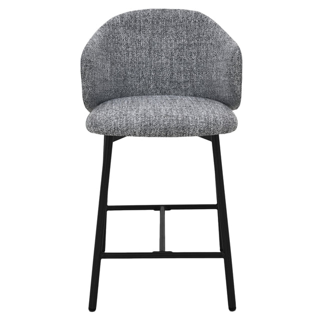 Jenna Barstoel - Grijs - Zwarte Poten