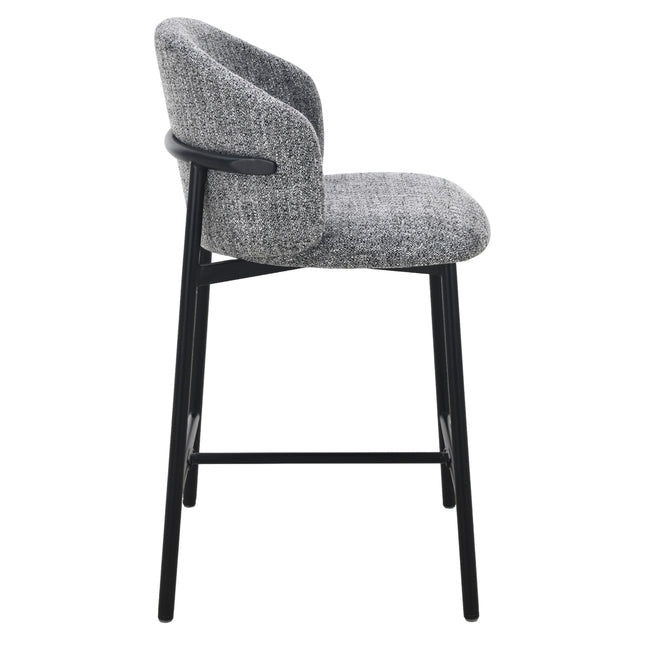 Jenna Barstoel - Grijs - Zwarte Poten