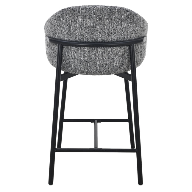 Jenna Barstoel - Grijs - Zwarte Poten