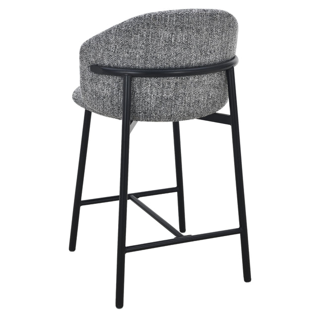 Jenna Barstoel - Grijs - Zwarte Poten