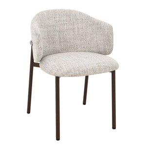 Jenna Eetkamerstoel - Beige - Walnoot Poten