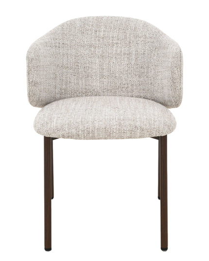 Jenna Eetkamerstoel - Beige - Walnoot Poten