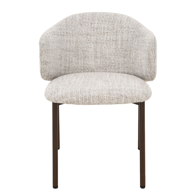 Jenna Eetkamerstoel - Beige - Walnoot Poten