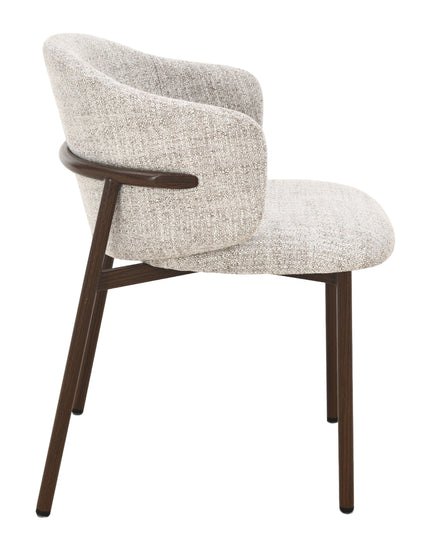 Jenna Eetkamerstoel - Beige - Walnoot Poten