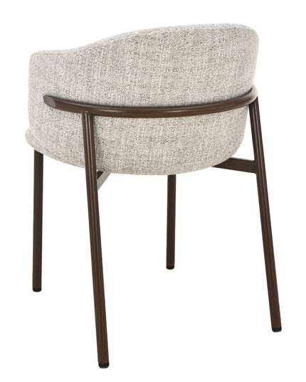 Jenna Eetkamerstoel - Beige - Walnoot Poten