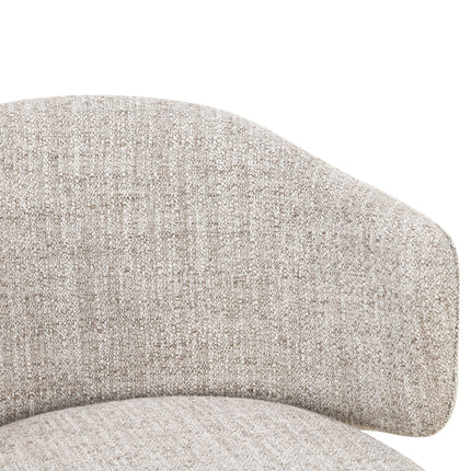 Jenna Esszimmerstuhl – Beige – Beine aus Walnussholz