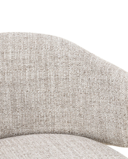 Jenna Eetkamerstoel - Beige - Walnoot Poten