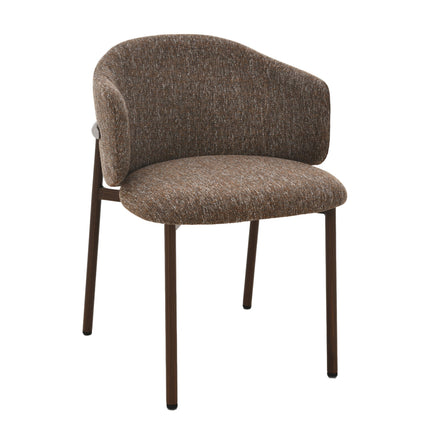 Chaise de salle à manger Jenna - Marron - Pieds en noyer